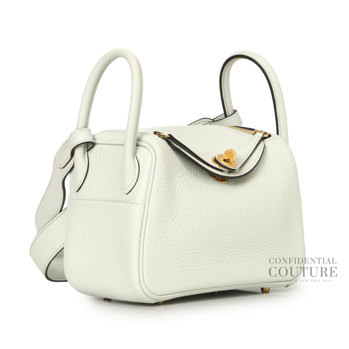 N4 Gris Platine Mini Lindy In Clemence Leather With Gold Hardware | 2025