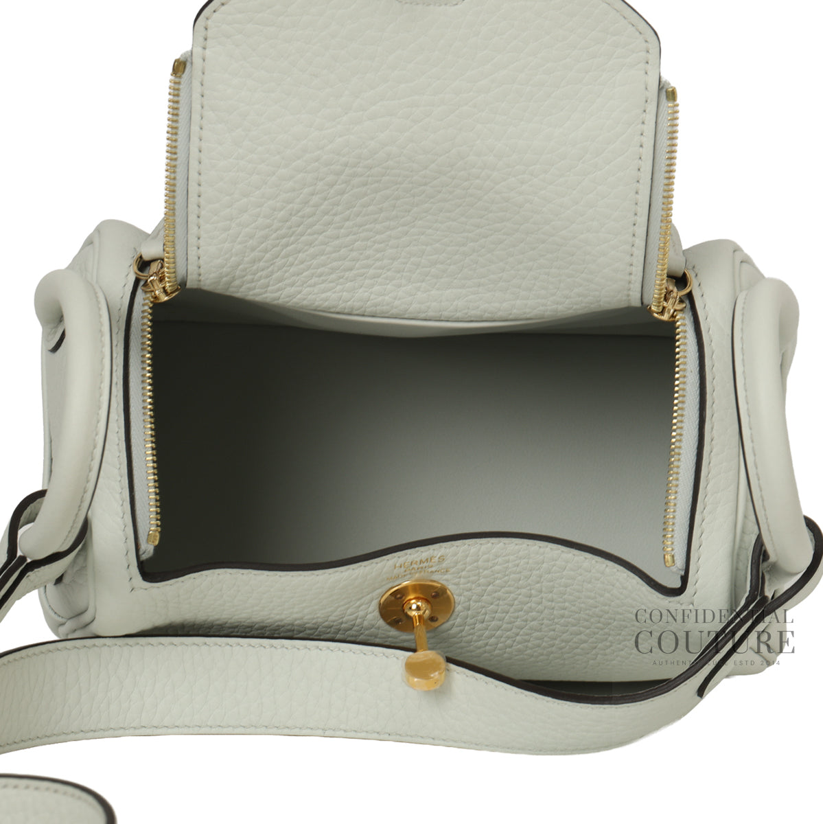 N4 Gris Platine Mini Lindy In Clemence Leather With Gold Hardware | 2025