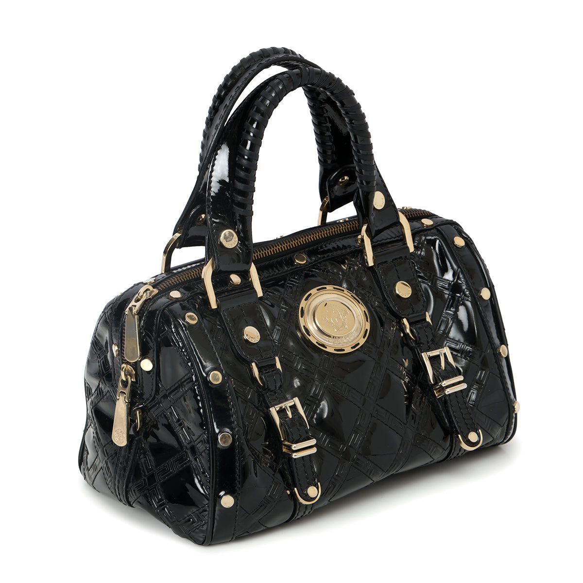 Snap Out Of It Patent Leather Handle Bag