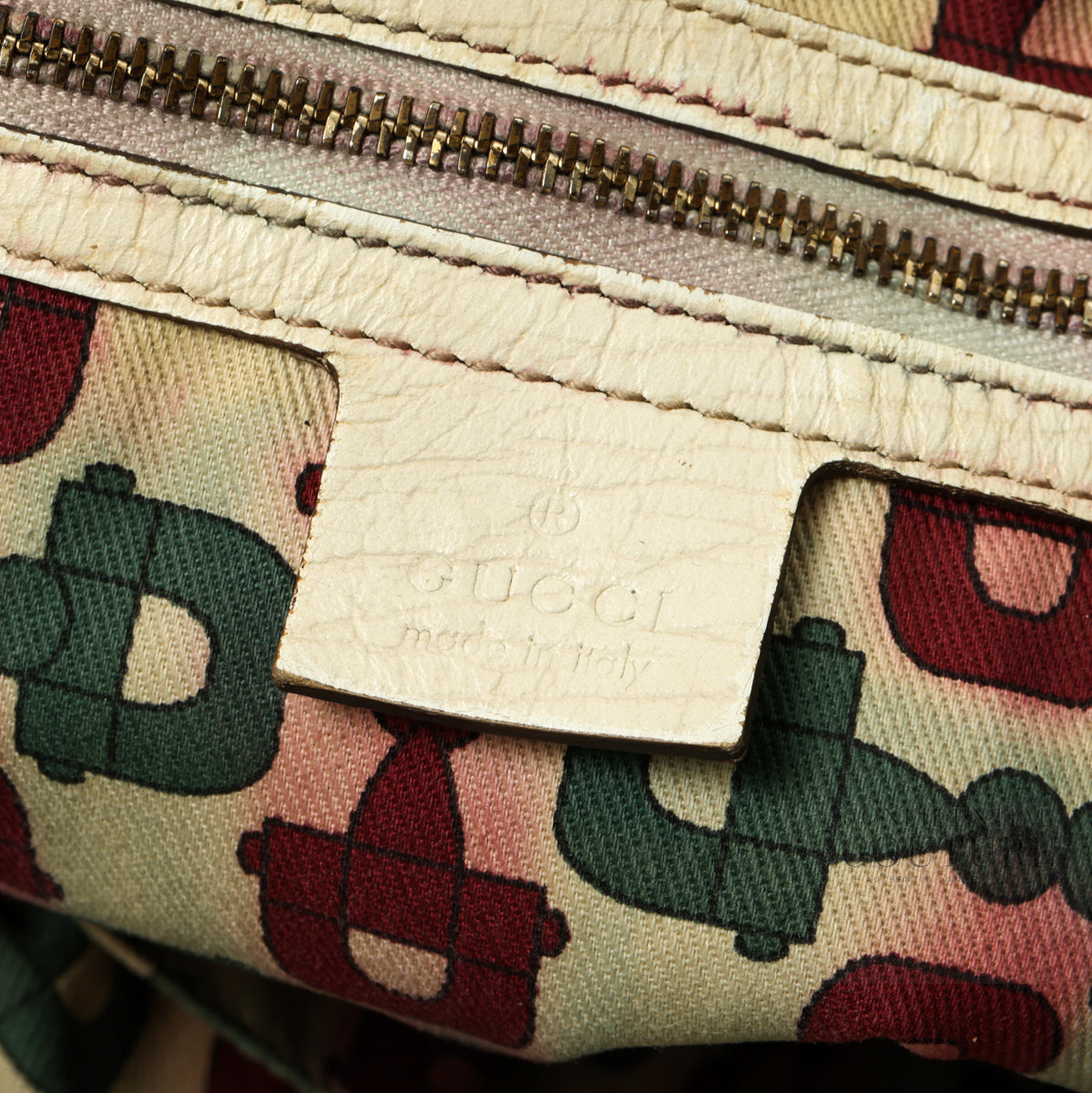 Jolicoeur Striped Charm Beige GG Canvas Tote Bag