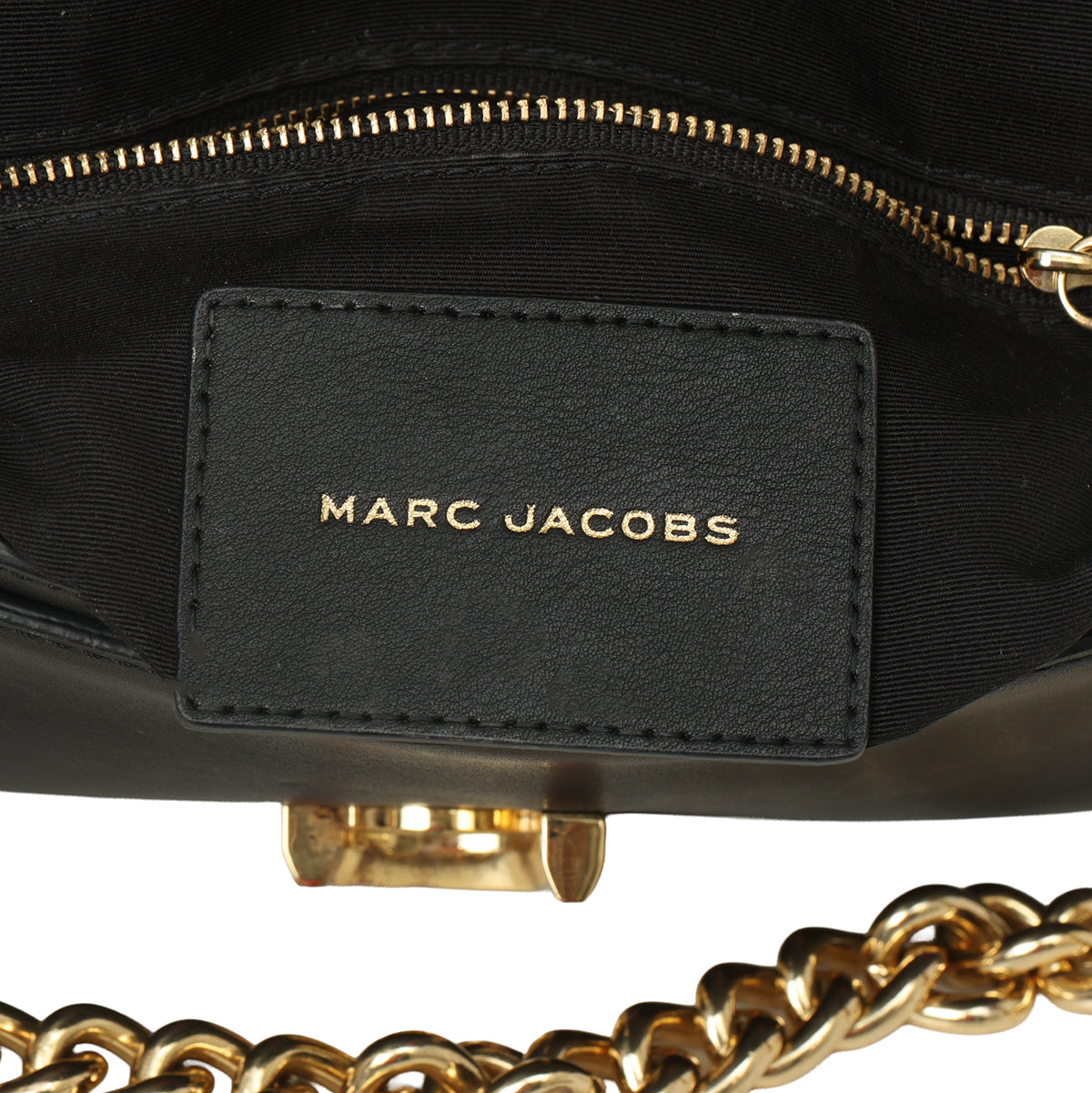 The J Marc Black Shoulder Bag with Detachable Strap- One Size