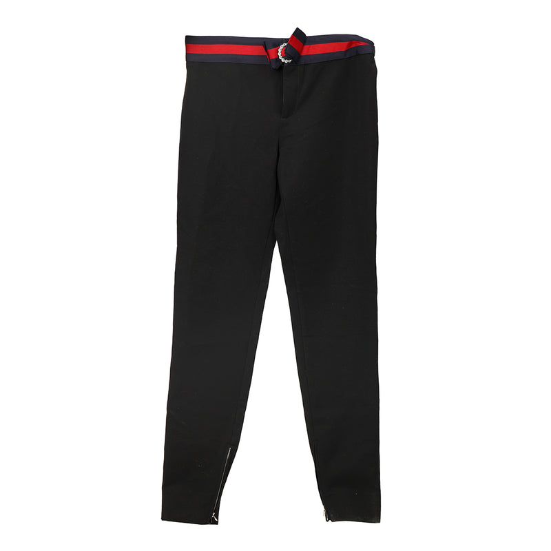 Gucci Straight Pants With Striped Belt EU 36 UK 4 US 0