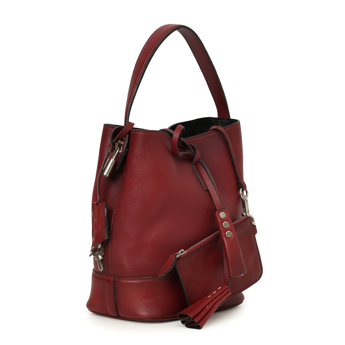 Cuir Nuance Maroon NN14 PM Bucket Bag
