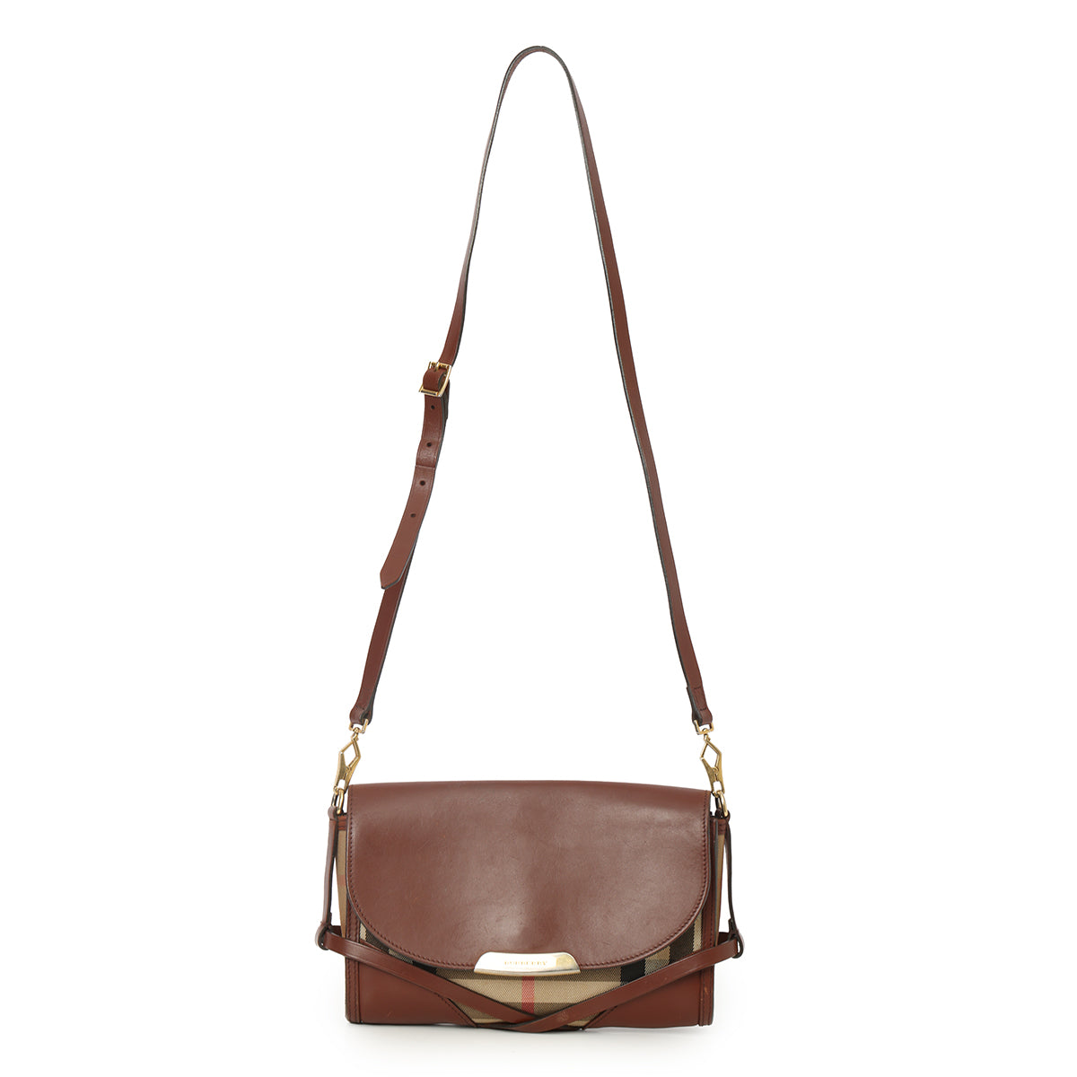 Brown Bridle Abbot Small Flap Messenger Bag