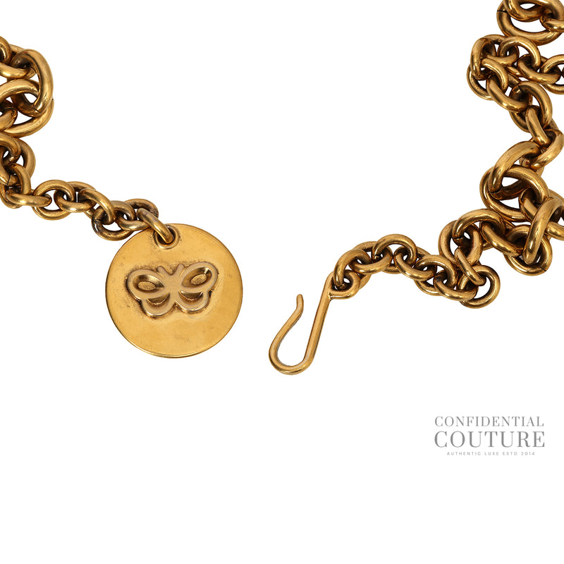Gold Tone Metal Chain Link Belt- One Size