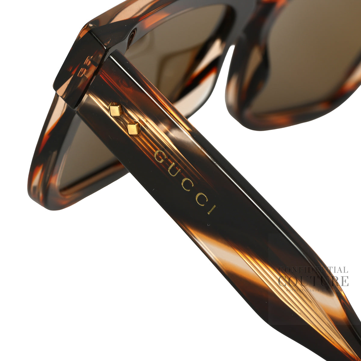 GG1048S Square Frame Brown Tone Sunglasses