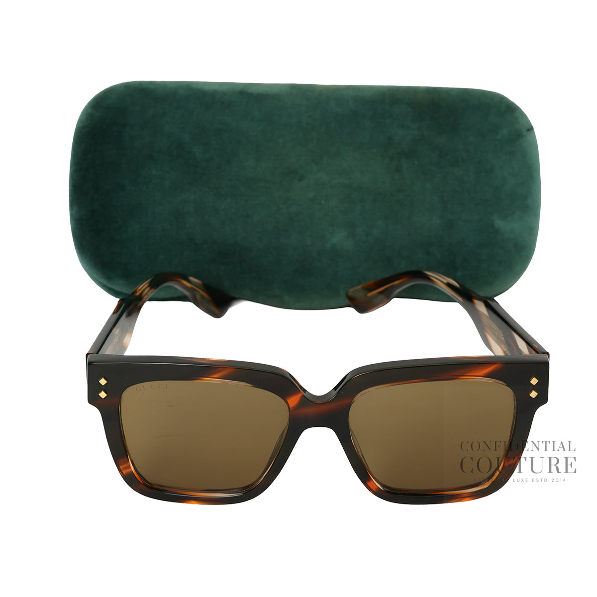 GG1048S Square Frame Brown Tone Sunglasses