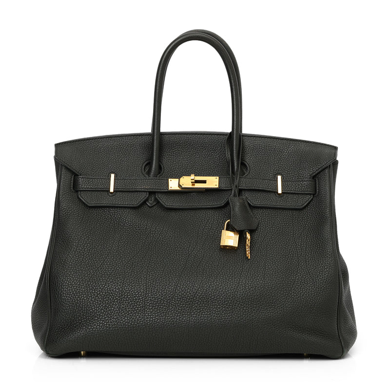 Birkin 35 Noir With Ggold Hardware