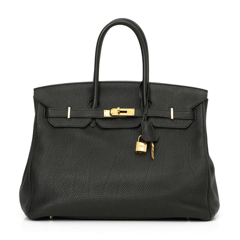 Birkin 35 Noir With Ggold Hardware