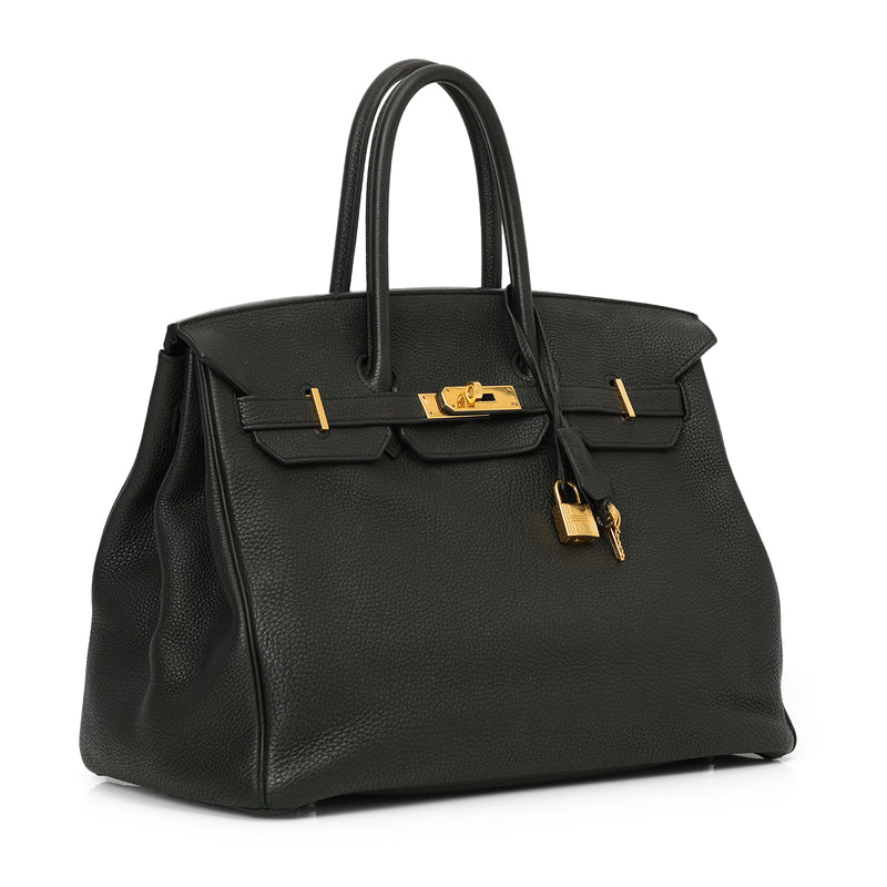 Birkin 35 Noir With Ggold Hardware