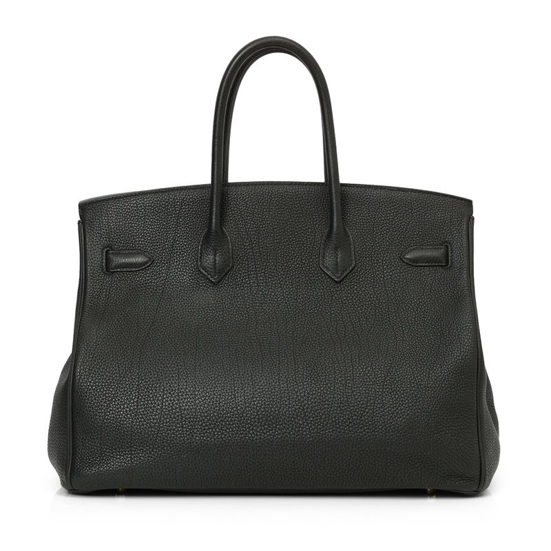 Birkin 35 Noir With Ggold Hardware