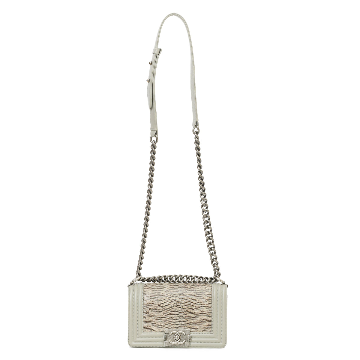 Boy Silver Stingray Lizard Skin Crossbody