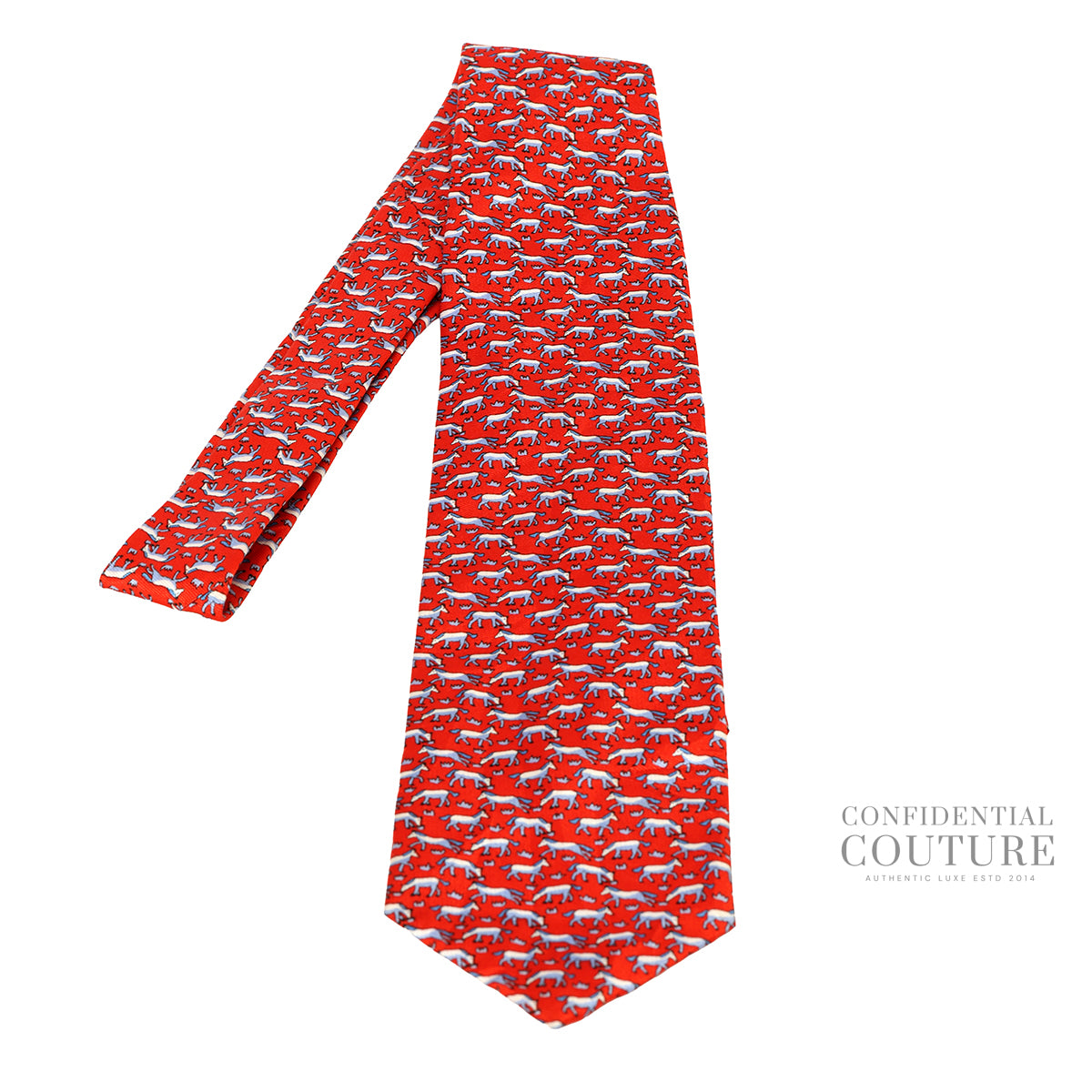 Red Figure Libre 100% Silk Neck Tie