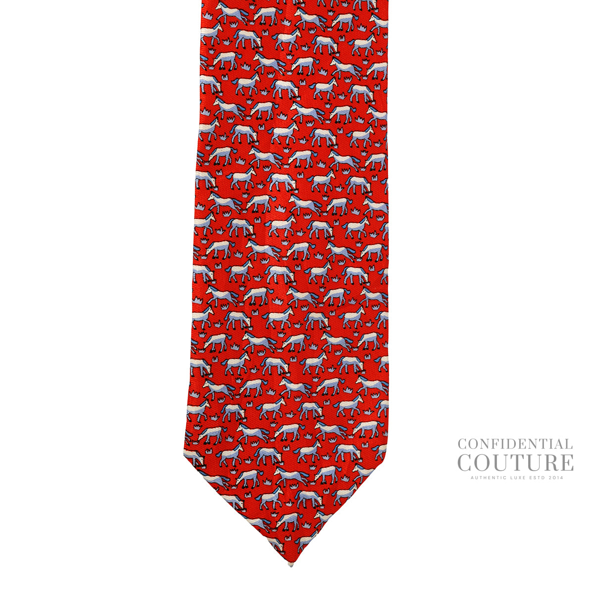 Red Figure Libre 100% Silk Neck Tie