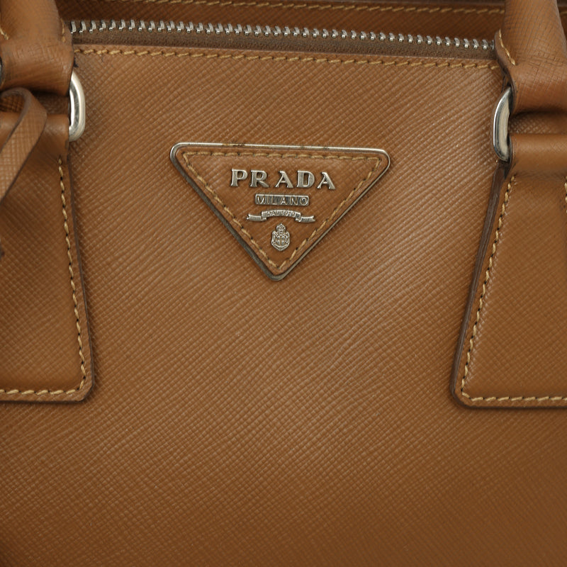 Saffiano Leather Galleria Double Zip Small Bag