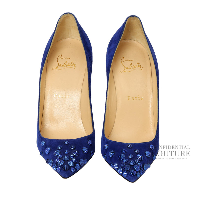 Drama 100 Blue Studded Pumps Size 37