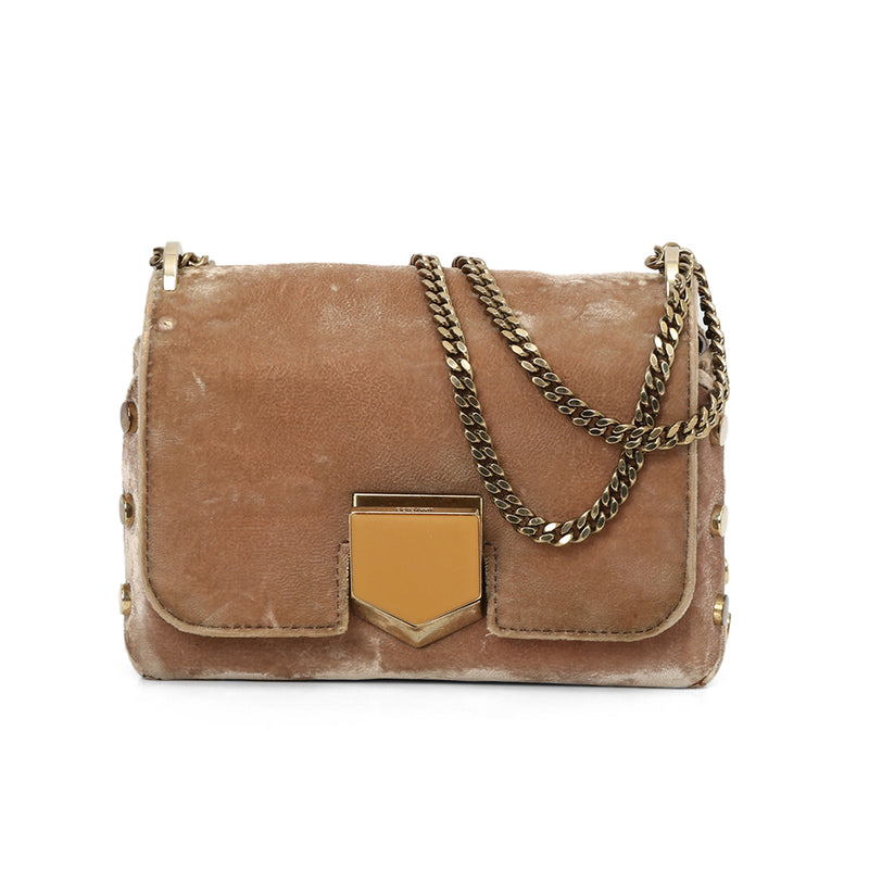 Petite Velvet Lockett Shoulder Bag