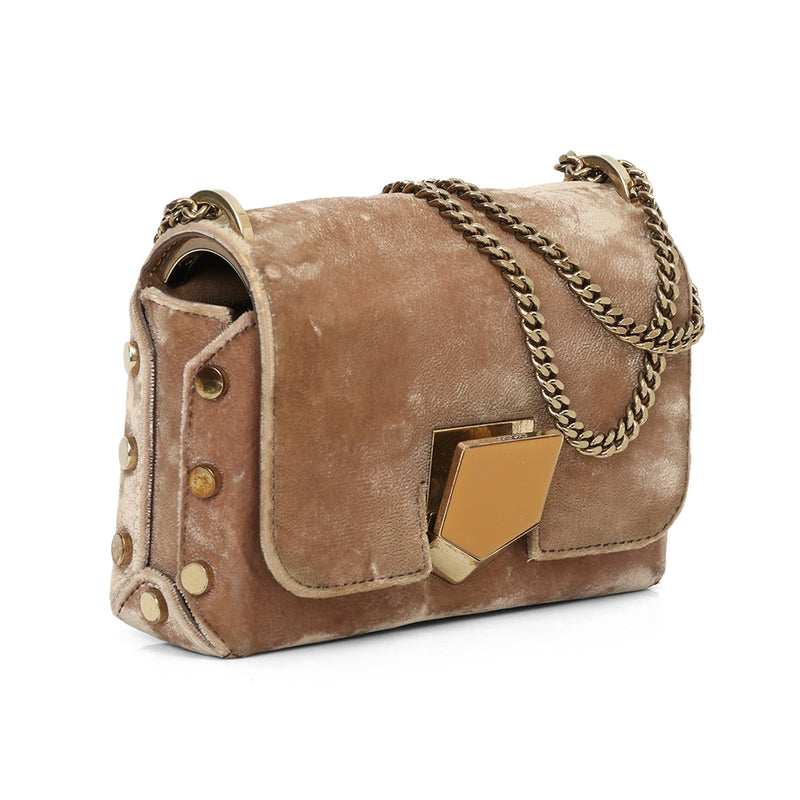 Petite Velvet Lockett Shoulder Bag