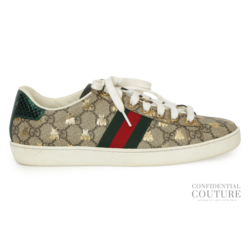 Pre-loved Gucci Ace GG Supreme Bees Womens Sneakers EU 38