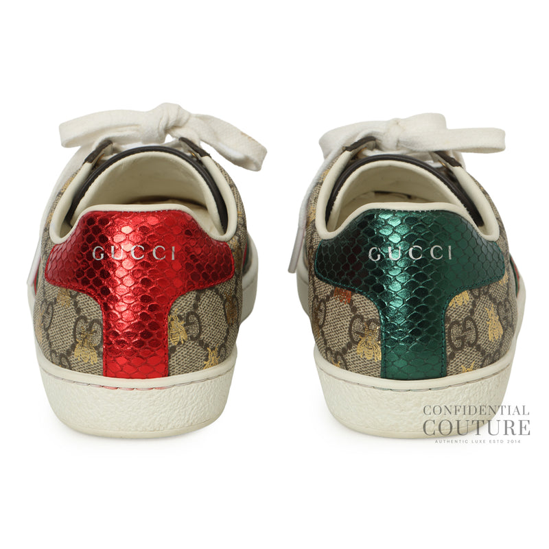 Secondhand Gucci Ace GG Supreme Bees Womens Sneakers EU 38