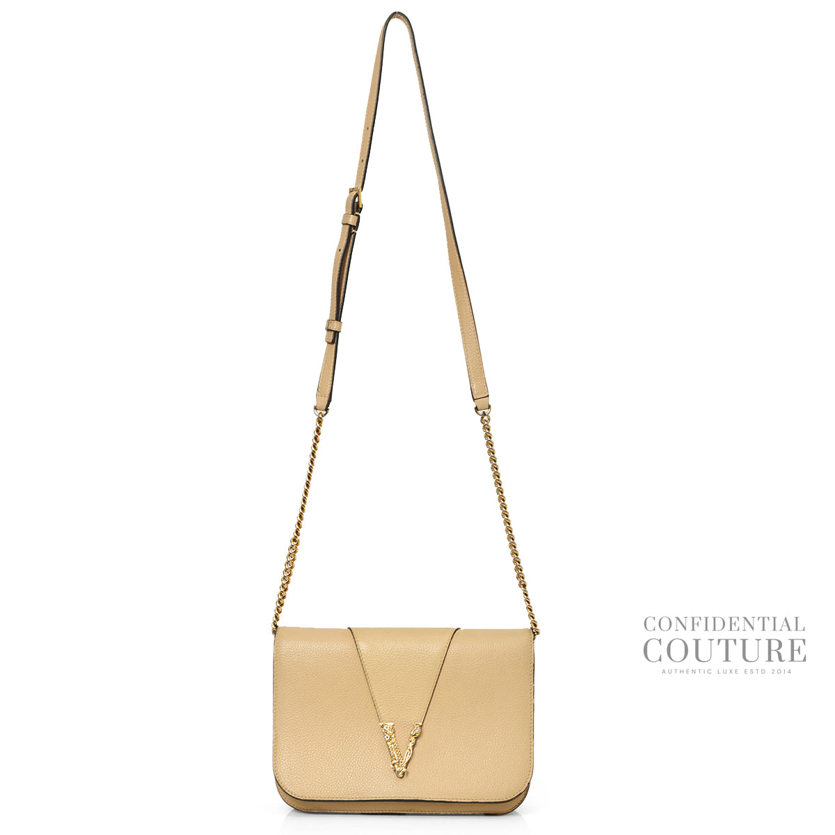 Nude Leather Virtus Crossbody Bag