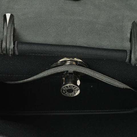 Military Fabric/ Hunter Cowhide herbag 31 In Noir