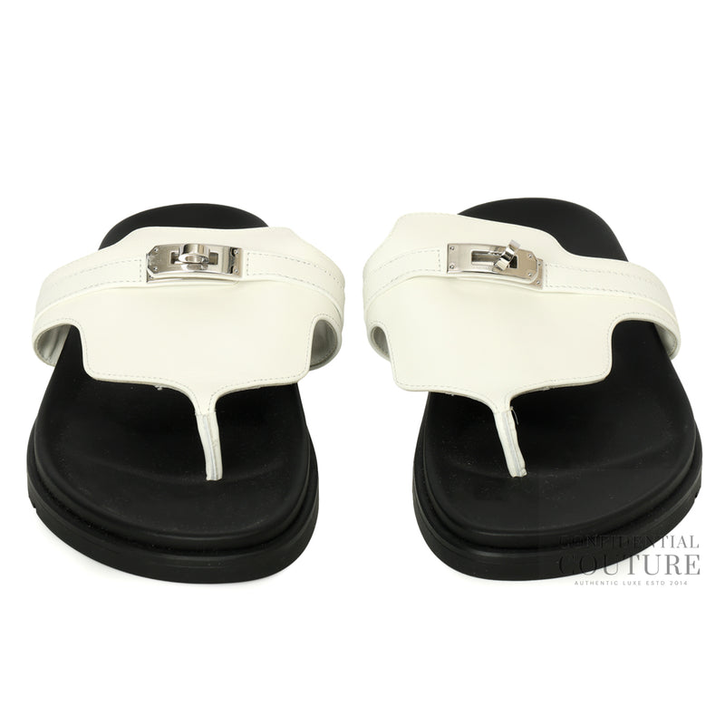 White Empire Sandals In Leather EU 39 | US 8.5 | UK 5.5