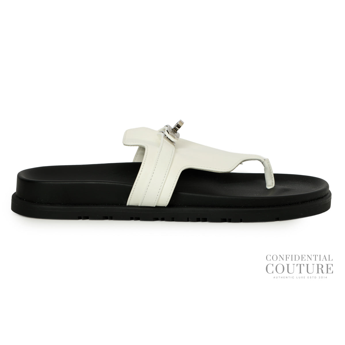White Empire Sandals In Leather EU 39 | US 8.5 | UK 5.5