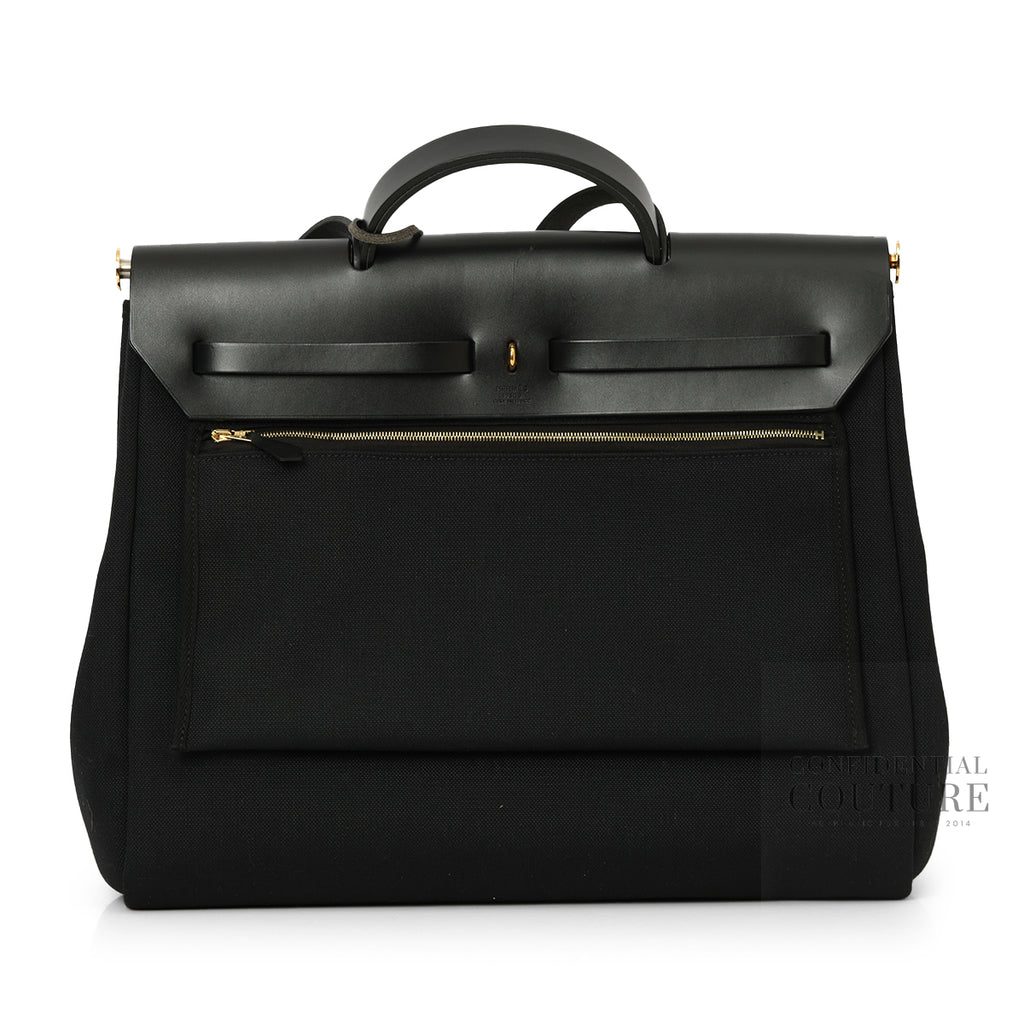 Shop pre-loved Hermès Herbag Messenger 39 Noir 100% authentic