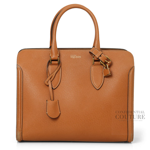 Tan Leather Heroine Open Tote Bag