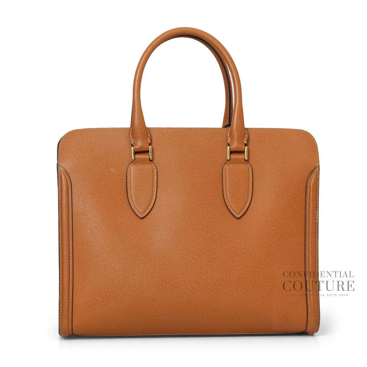 Tan Leather Heroine Open Tote Bag
