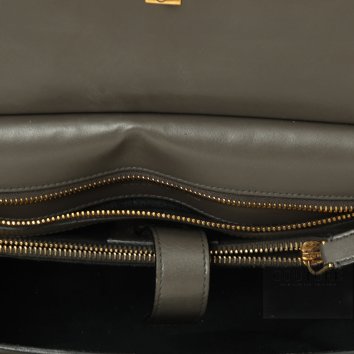 Grey Small Icon Leather Tote