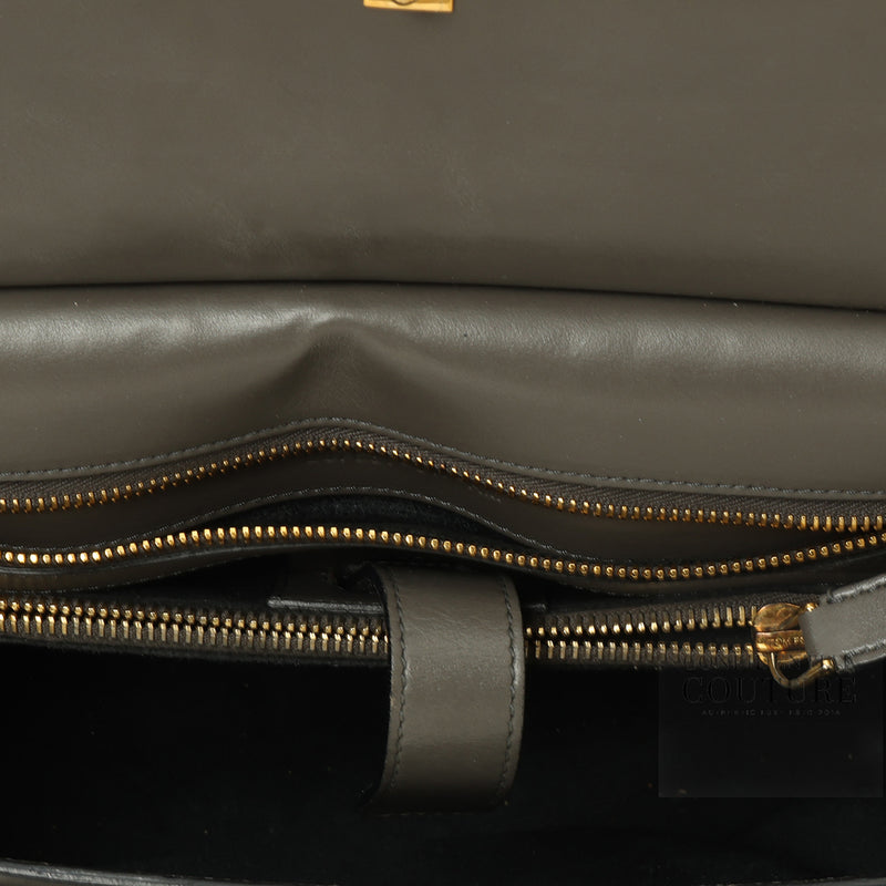 Grey Small Icon Leather Tote