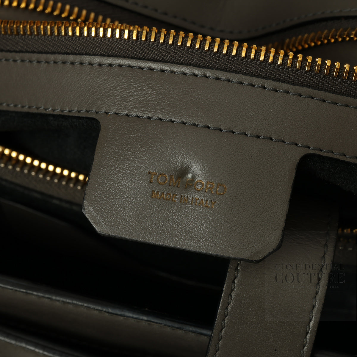 Grey Small Icon Leather Tote