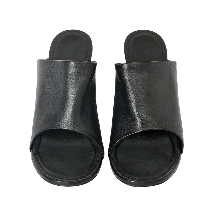 Pre-loved Balenciaga Black Block Heel Mules EU 38.5