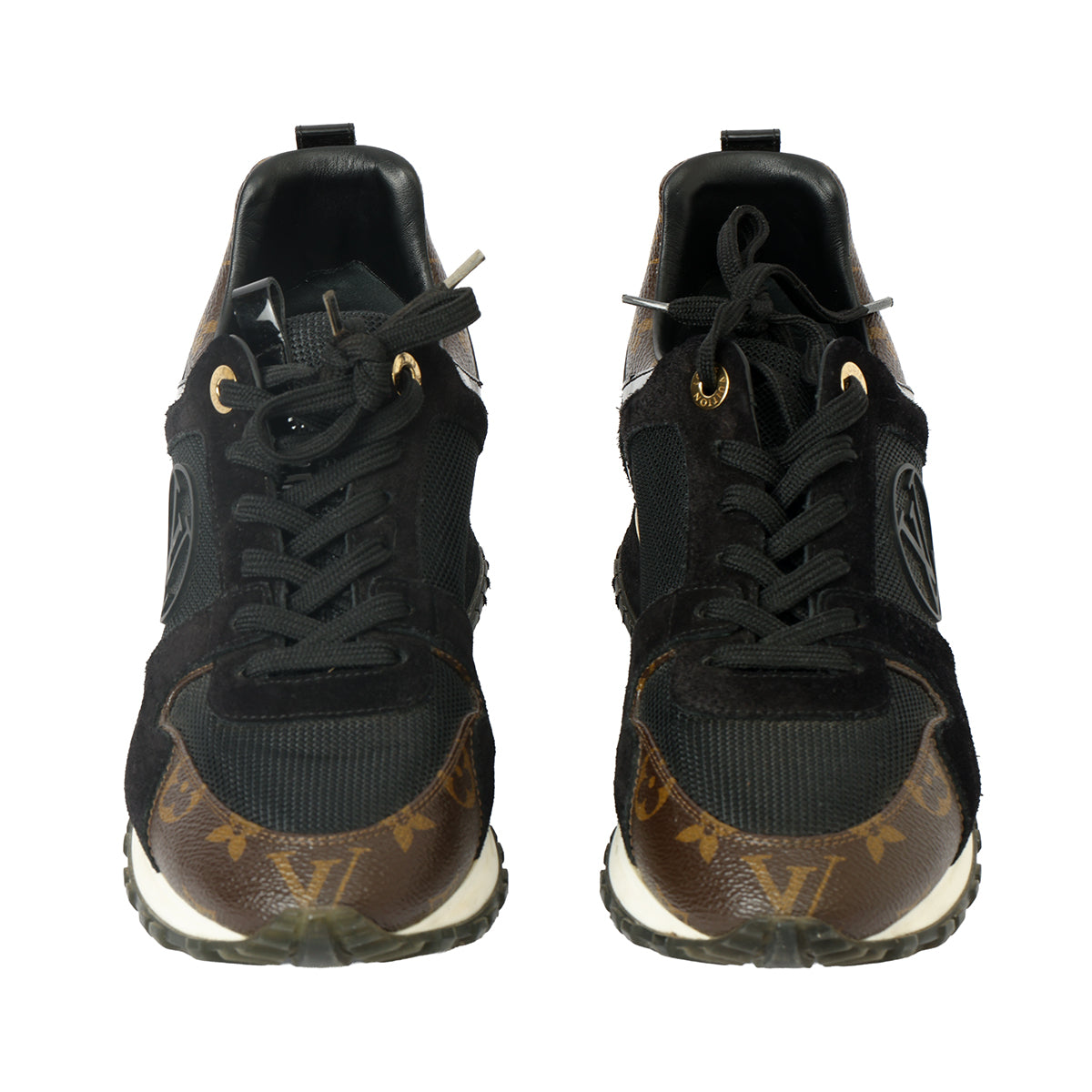 Black Monogram Run Away Sneakers EU 37.5