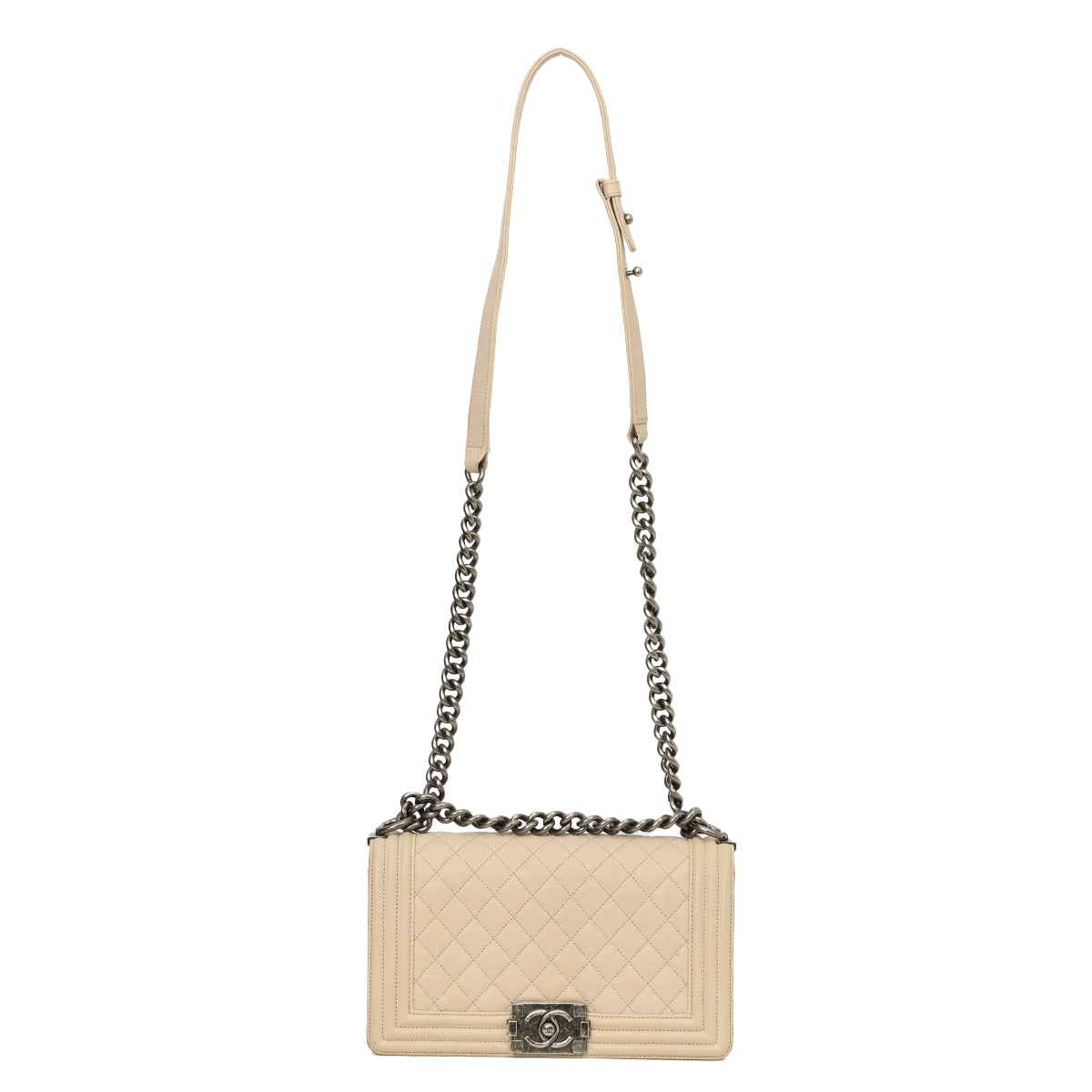 Boy Old Medium Caviar Leather Flap Bag