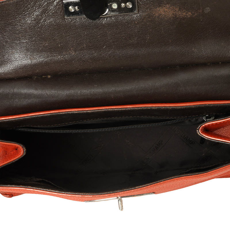 Pre-loved Long Champ Red Small Cross Body Bag