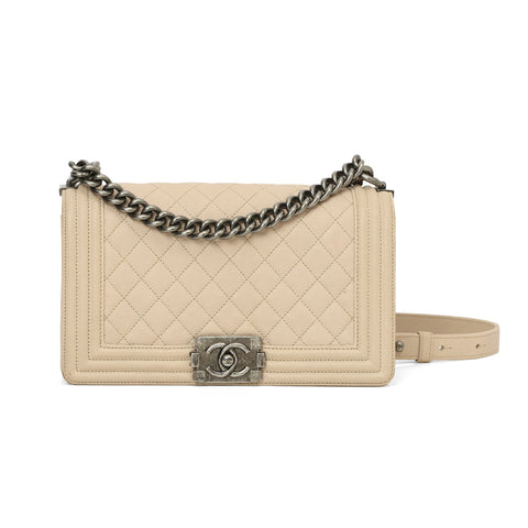 Boy Old Medium Caviar Leather Flap Bag