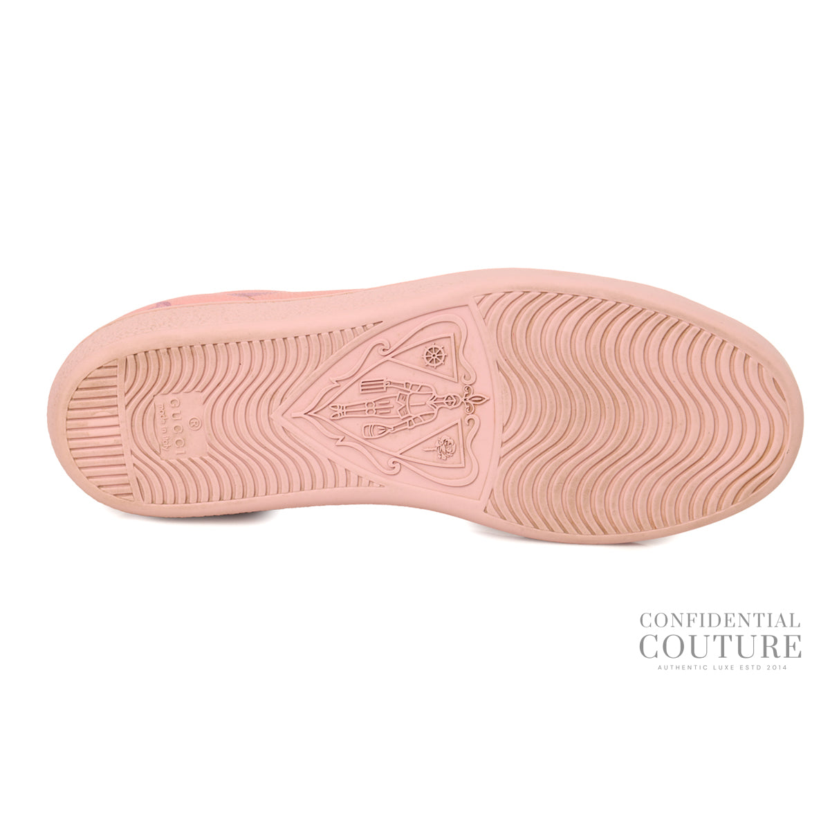 Pink Leather Pink Metallic Strawberry Printed Sneakers | EU 38