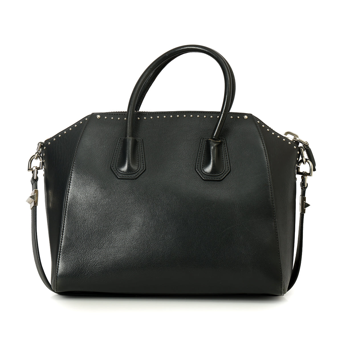 Black Medium Studded Antigona Bag