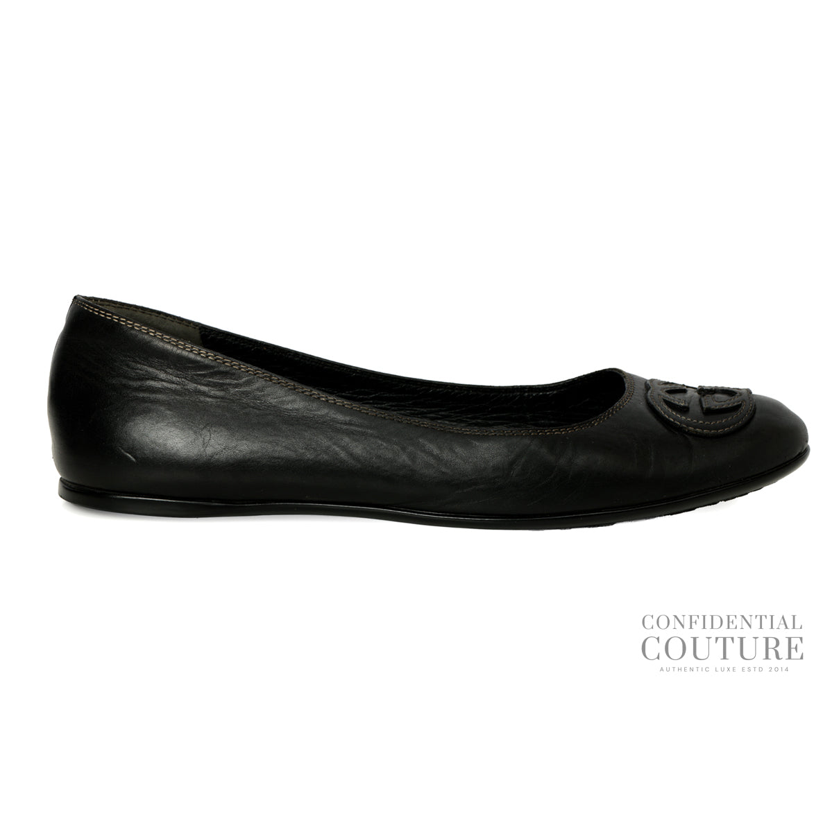 Soho GG Interlocking Black Ballerina | EU 37.5