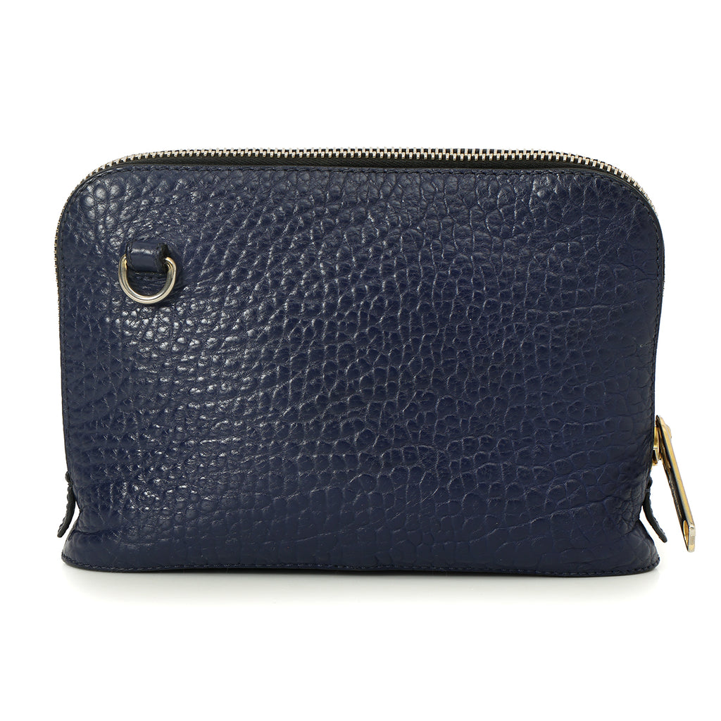 Shop Pre-Loved Burberry Navy Blue Small Harrogate Crossbody Bag