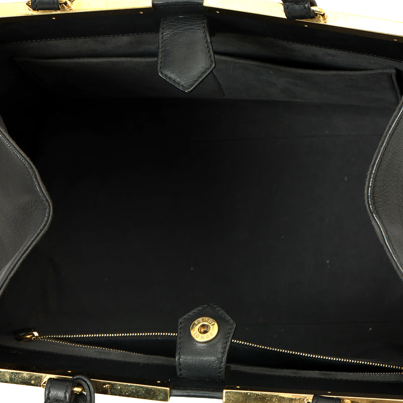 Women fendi 2 jours black leather tote bag price