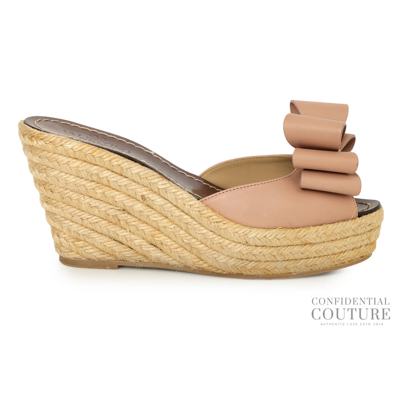 Valentino Studded Bow Espadrille Sandals