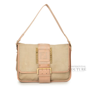 Beige/Pink Borsa Tape Shoulder Bag