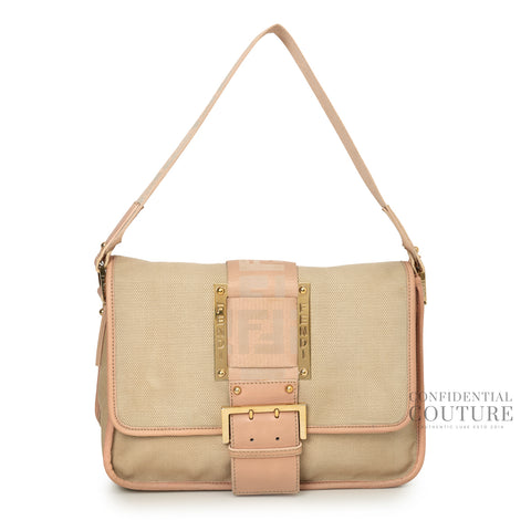 Beige/Pink Borsa Tape Shoulder Bag