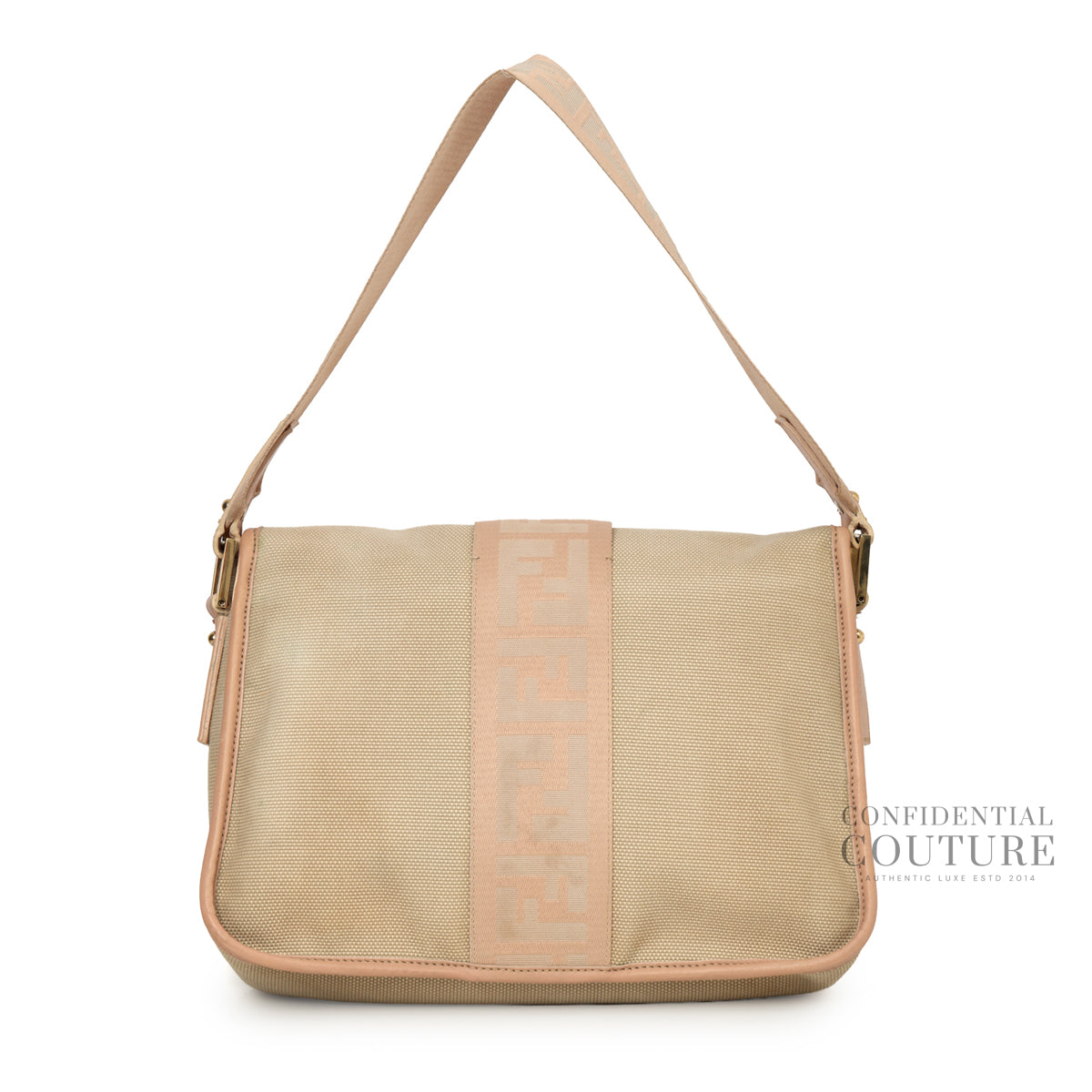 Beige/Pink Borsa Tape Shoulder Bag