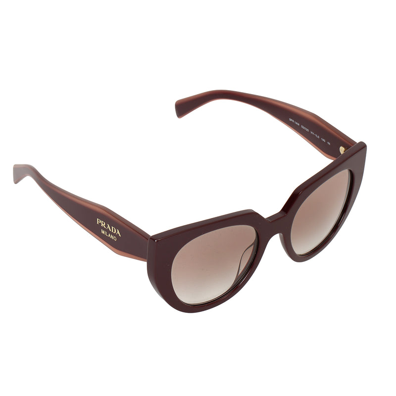Pre-loved Prada Wine Cateye SPR 14W 52O20 VIY-1LO 140 1N Sunglasses