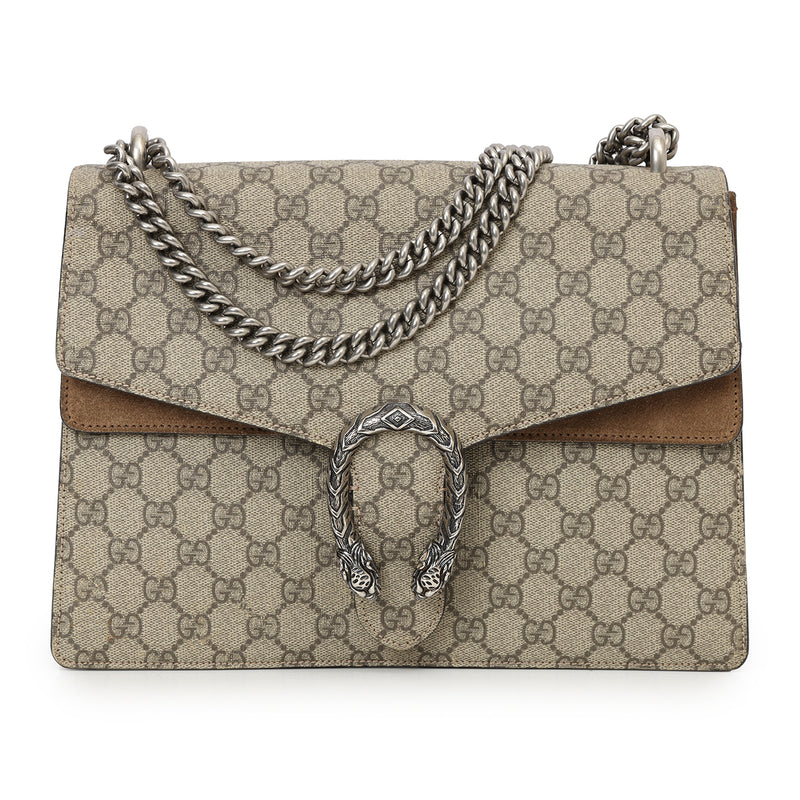 GG Supreme Coated Canvas Medium Dionysus Shoulder Bag